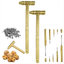 Martelo Willedup, Martelo de Cobre Multifuncional 6 em 1, Conjunto de Martelos de Joalheiro Multifuncional 6 em 1