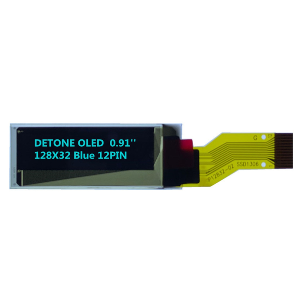 0.91 Inch OLED Screen Blue Word 12pin 128X32 Dot Matrix Screen Drive SSD-1306 Serial Port OLED Screen-image-OPC-PN7JTBG-NEW