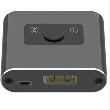-Kompatibler Splitter/Switch mit 2 Ports, bidirektional, 4K Ultra HD, 1 Eingang, 2 Ausgänge, 2 Eingänge, 1 Ausgang