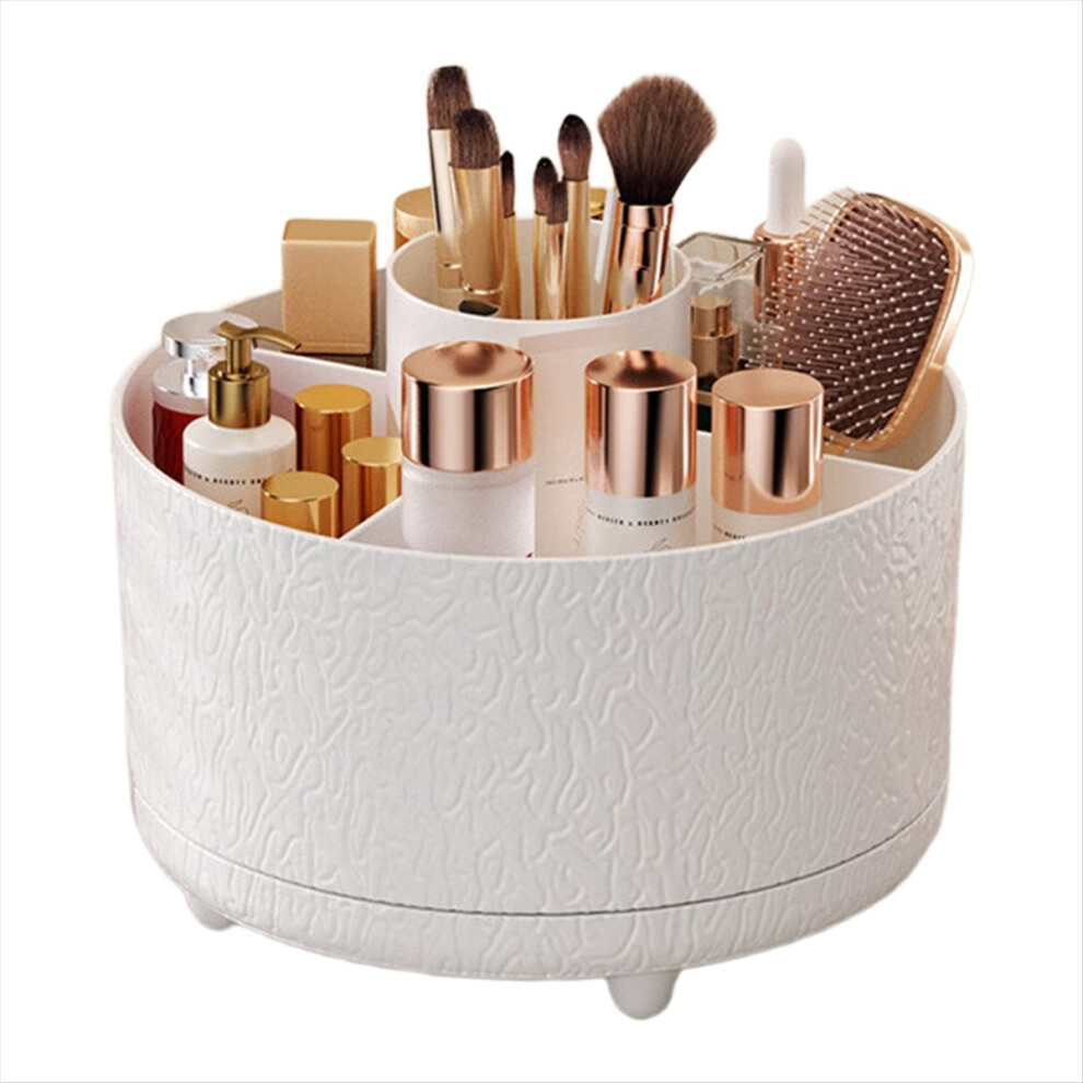 Cosmetic Storage Box Rotating Makeup Brush Organizer for Cosmetic Desktop Makeup Organizer Skincare Storage for Vanity A
