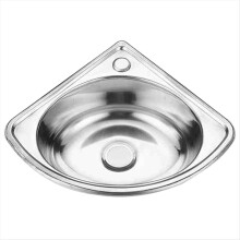 Triangle Kitchen Sink Stainless Steel Bathroom Basins Vegetable Corner Motorhome Bar Steel Small Single Bowl Drop Tub