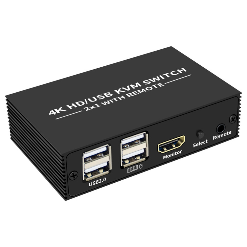 4K 60Hz Kvm Switch -Compatible Switcher Usb Selector 2X1 For Pc Share Monitor Mouse Keyboard Port 2X1 4852045476458