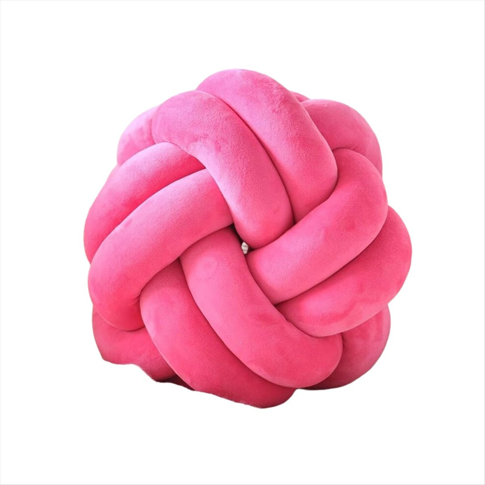 Knot Ball, Decorative Throw Cushion, Round Changeability Knotted ,Couch (Hot Pink) 4852045490201