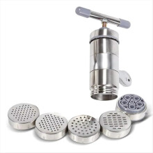 Macchina per pasta manuale in acciaio inox, tagliapasta, macchina da cucina, macchina per pasta cava, macchina per pasta a 5 teste