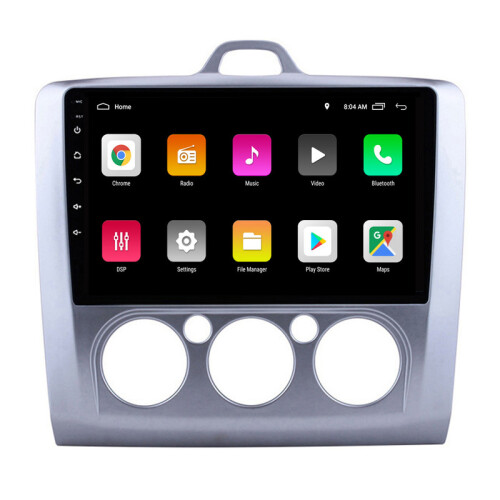 RoverOne 4G+64G Bilradio Bluetooth CarPlay Android Auto GPS-Navigation til Ford Focus 2 Mk 2 2004 - 2011 MT 2