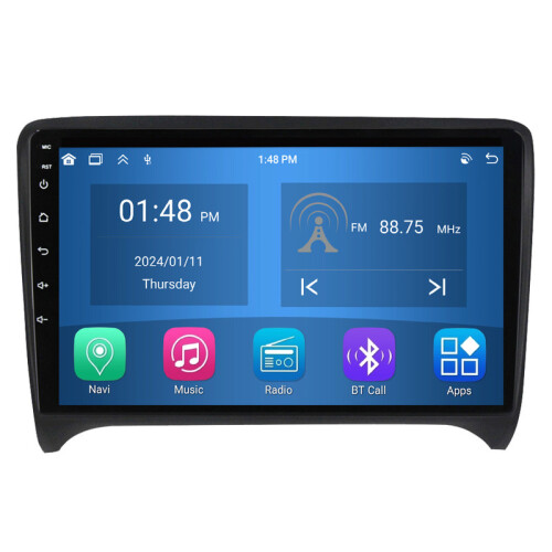 RoverOne 4G+64G Bilradio Bluetooth CarPlay Android Auto GPS-Navigation til Audi TT 2 8J 2006 - 2014