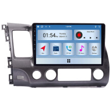 RoverOne 6G+128G Bilmultimediaspelare Radio CarPlay Bluetooth Android GPS för Honda Civic 8 FK FN FD 2005 - 2012