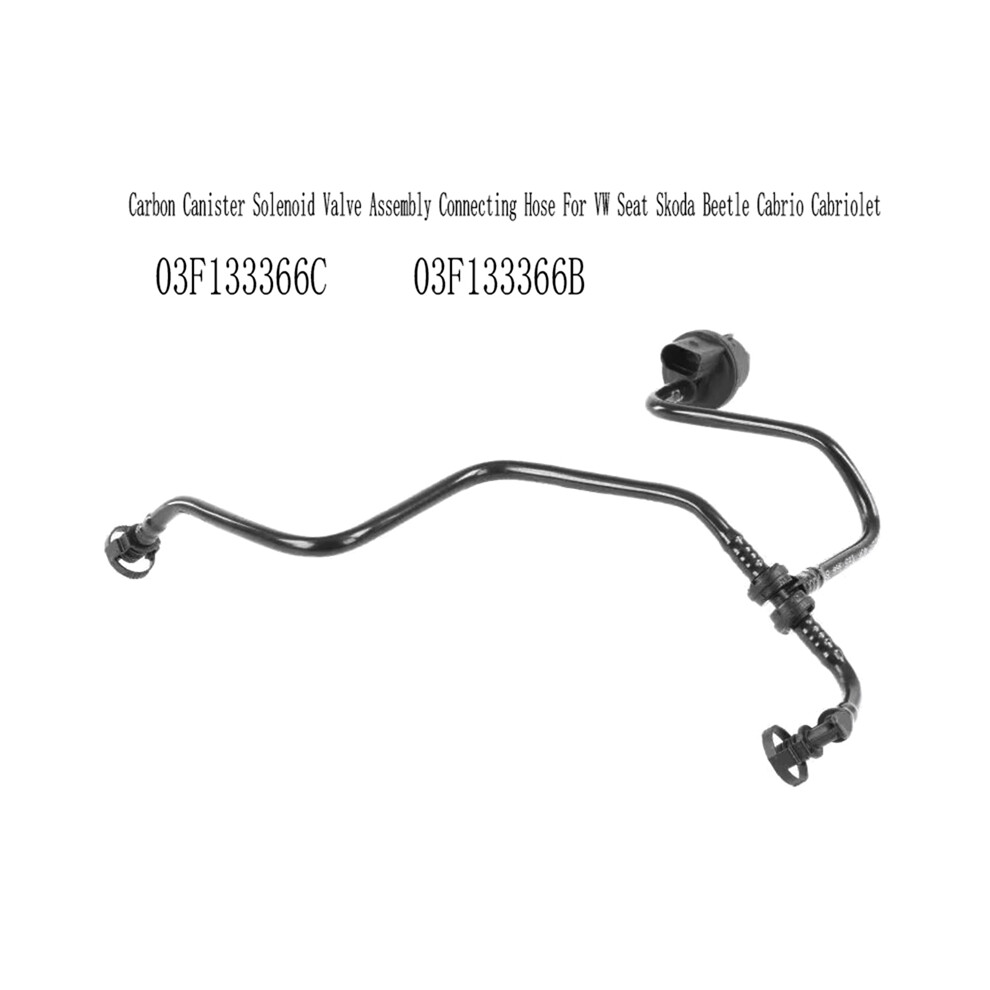 03F133366c Carbon Canister Solenoid Valve Assembly Connecting Hose For Seat Cabriolet 03F133366b 4852045464905