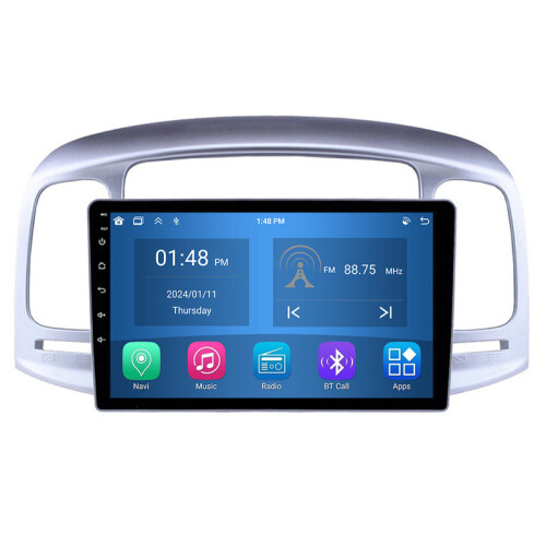 RoverOne 4G+64G Bilradio Bluetooth CarPlay Android Auto GPS-Navigation til Hyundai Accent 3 2006 - 2011