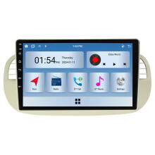 RoverOne 6G+128G Autós Multimédia Lejátszó Rádióval CarPlay Bluetooth Android GPS mert Fiat 500 2007 - 2015