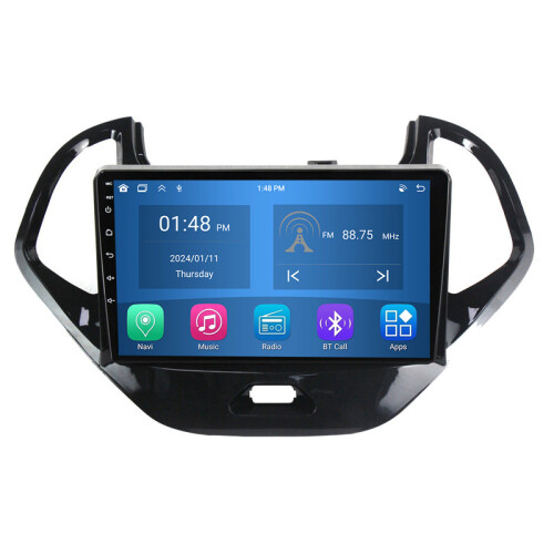 RoverOne 4G+64G Bilradio Bluetooth CarPlay Android Auto GPS-Navigation til Ford Figo 2015 - 2018