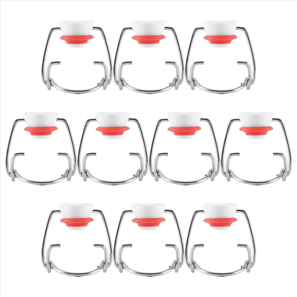 Swing Top Glass Bottle Caps Flip Beer Cap for Grolsch Style Beer,Soda Bottles,Homebrewing 10Pcs