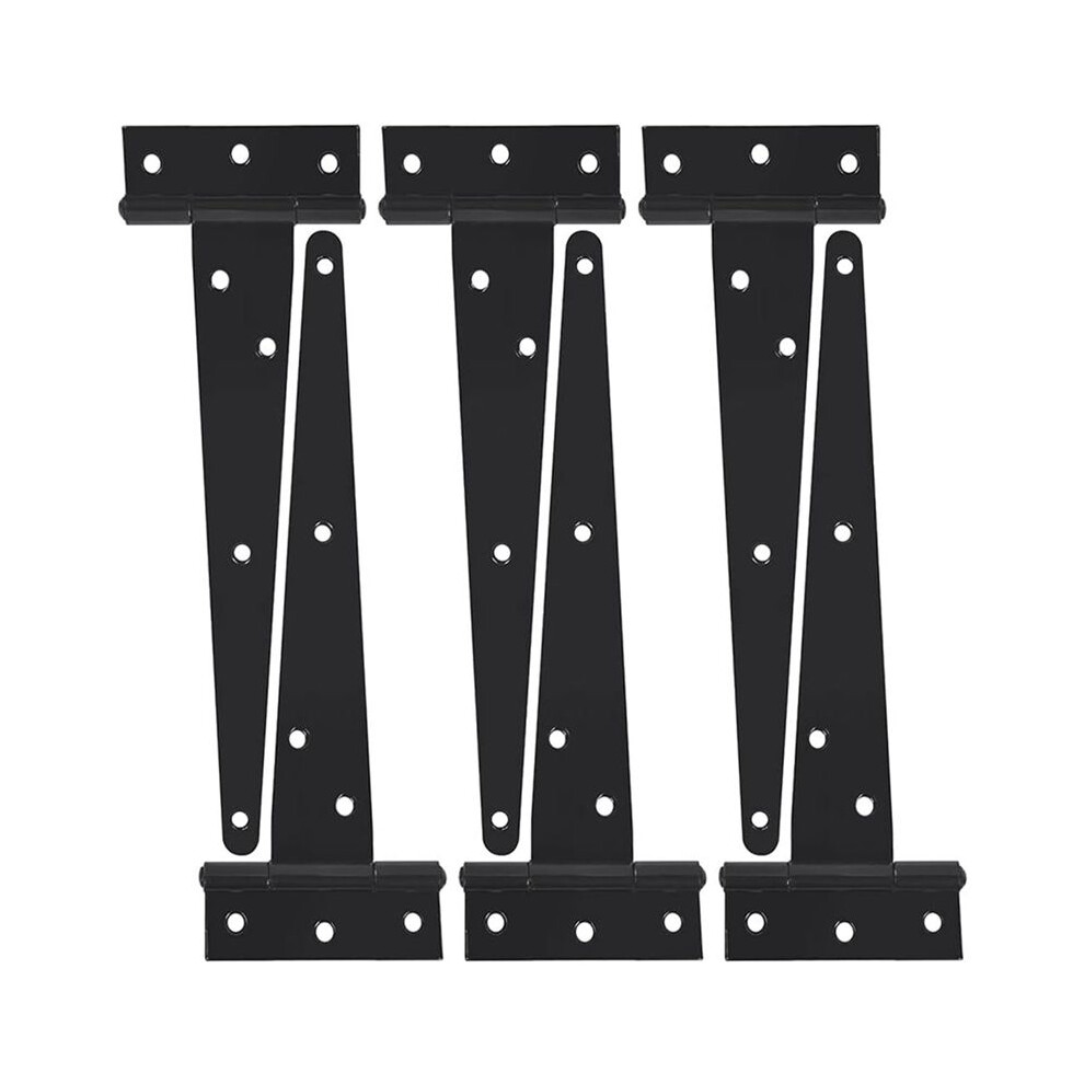 Heavy Duty T Hinge Gate Strap Barn Fence Shed Door Black Wrought Hardware Iron 4851767896889