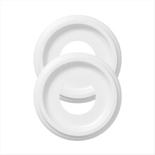 2 Packs Molded PU Ceiling Medallions 10 Inch OD X 4 ID (Fits Canopies Up To7-1/4 Inch) White