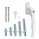 Window Handle, for Windows, White, Universal Flat Key Lock, Double Glazing 1