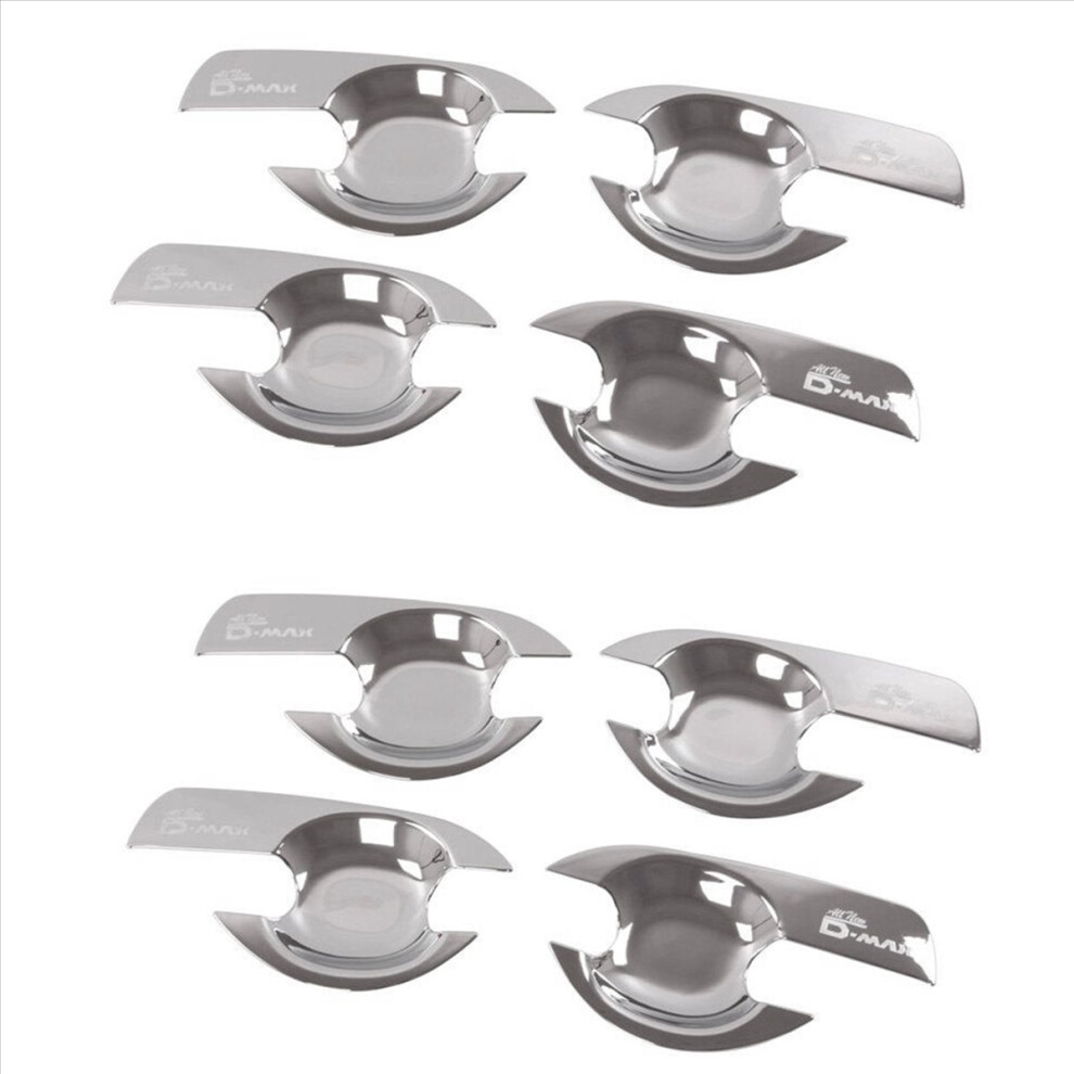 8Pcs Abs Chrome Car Door Handle Bowl Cover Trim For Isuzu D-Max 2012-2018 2015 Dmax Accessories 4851767800350