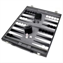 Classic Board Game with Leather Case Folding Board,Gift Package,Portable Travel Strategy Backgammon Set for Adults