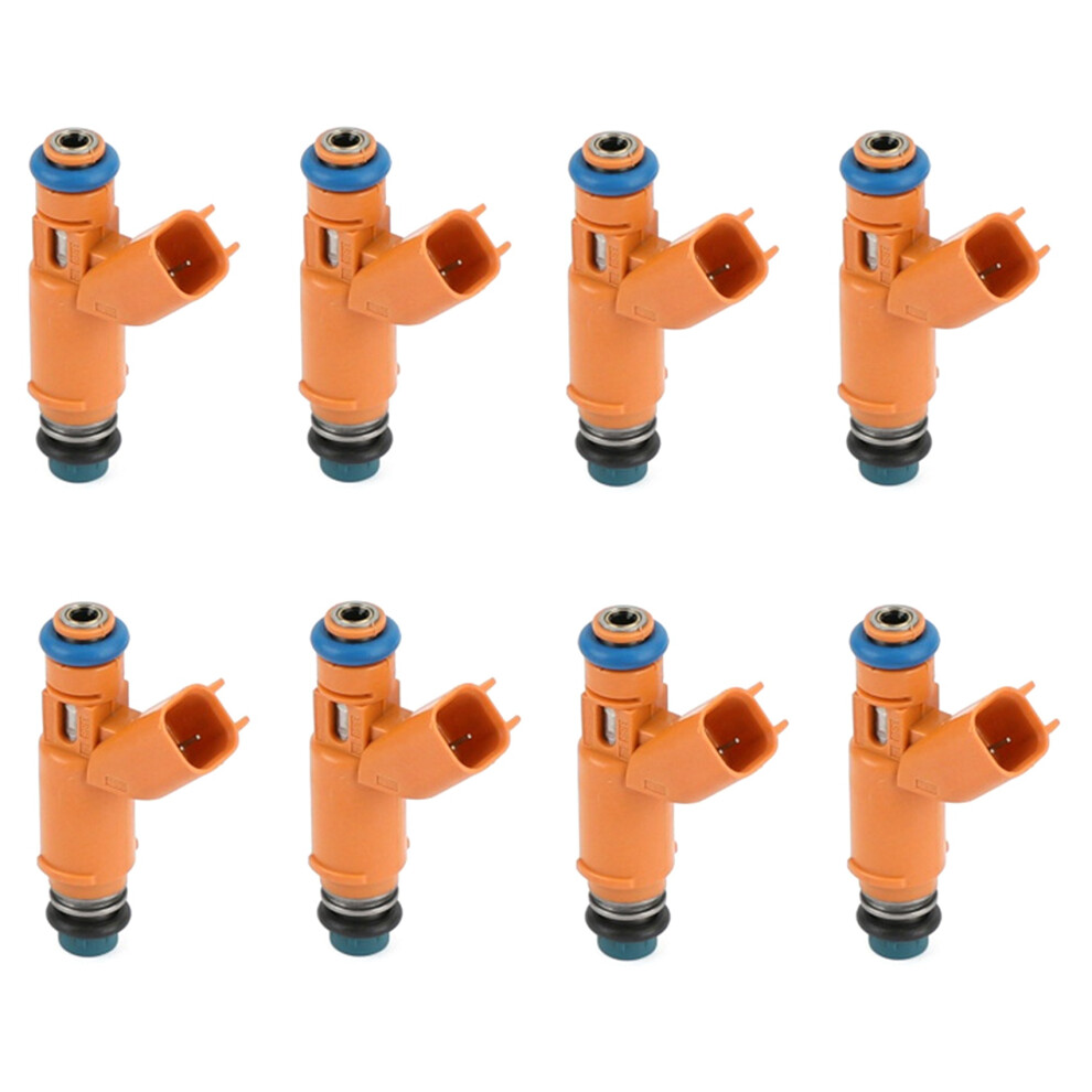 1 Set Of 8 Fuel Injectors Aj82353 4526563 195500-4280 2W93-Aa 452656 For 05-09 Land Rover Lr3 4.4L V8 Range Sport 4851767807809