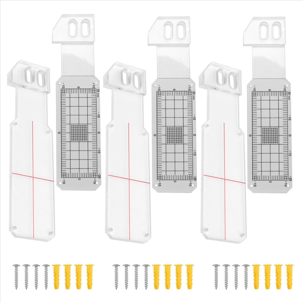 3 Pcs Crack Monitoring Record, Acrylic Corner Tell-Tale Monitor,Tell-Tale Device,Measuring Instrument 4851767893895