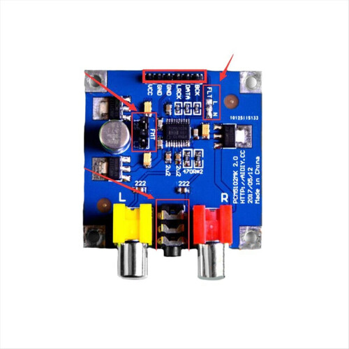 PCM5102A Decoder Board 32Bit 384KHz I2S Player Module Audio Output for 2