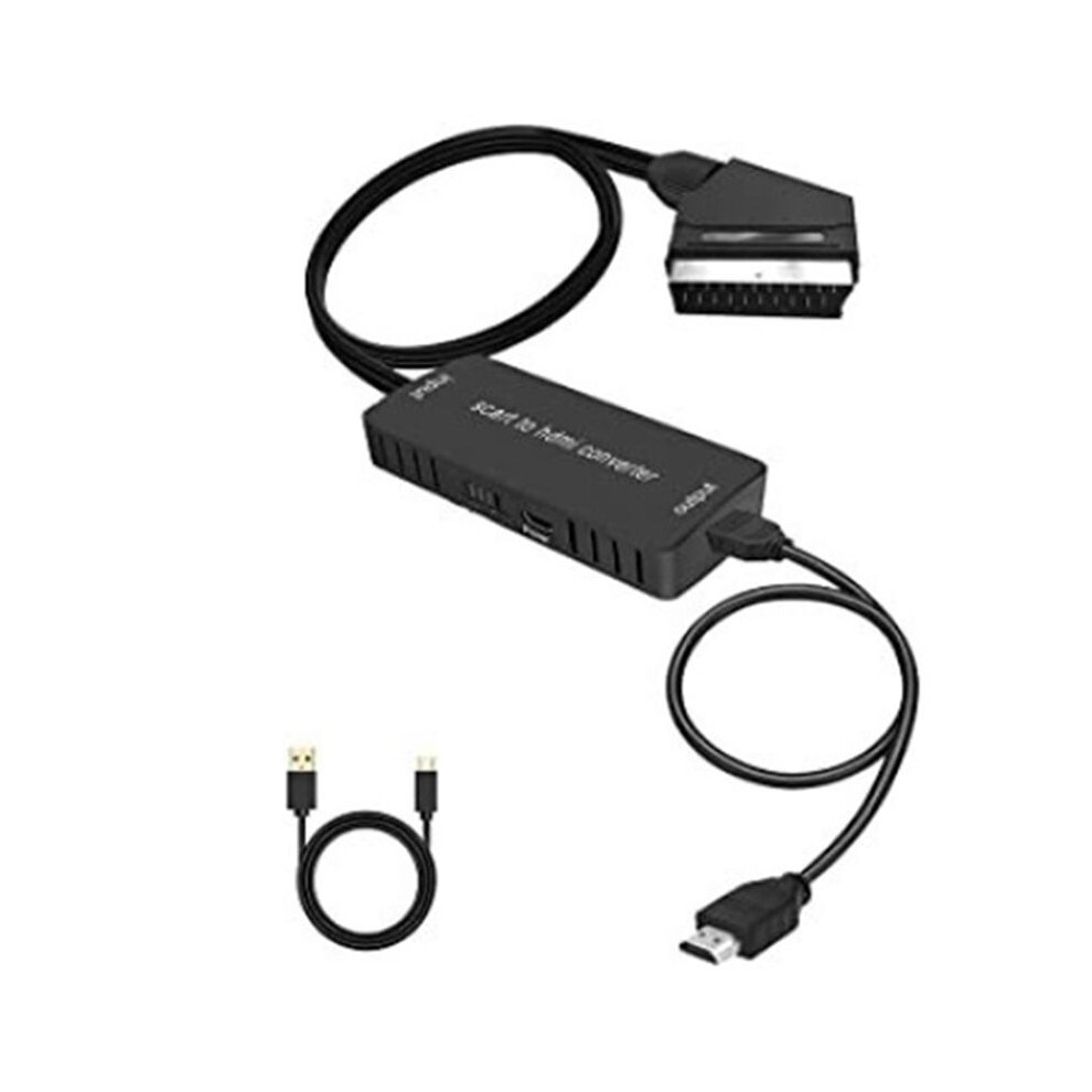Scart To Hdmi-Converter Audio Converter Video Cablebox Adapter Supports 1080P Hd Conversion Light 4851767820198