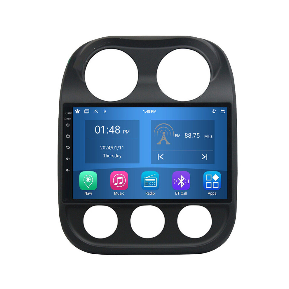 Roverone 4G+64G Car Radio Bluetooth Carplay Android Auto Gps Sat Nav For Jeep Compass 1 Mk 2009 - 2015 712110546902
