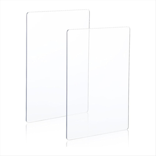 2 Packs Transparency Acrylic Cutting Pads, Die Plates Clear Thick Pads for Work