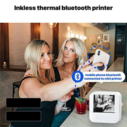 LUCK JINGLE Sticker Printer Machine - Mini Bluetooth Inkless Thermal Photo Compatible with Android IOS 2