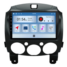 RoverOne 6G+128G Bil Multimedia Spiller Radio CarPlay Bluetooth Android GPS for Mazda 2 Mazda2 DE 2007 - 2014