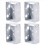 4 Pieces Blind Brackets 2 Inch Low Profile Box Mounting Bracket for Headrail (White) 1