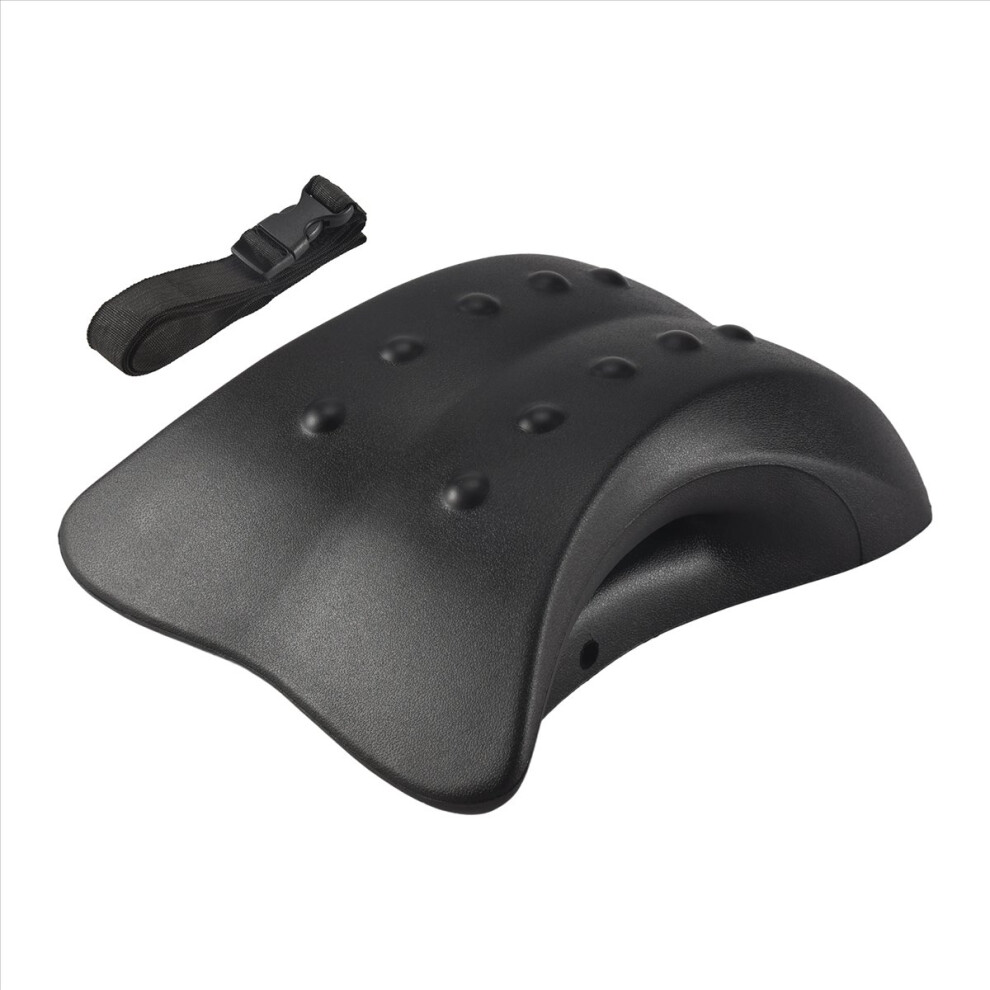 Black Lower Back Stretcher Foam Device ,Lumbar Support Device, Spinal Deck Pain Relief Traction Cushion