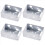 4 Pieces Blind Brackets 2 Inch Low Profile Box Mounting Bracket for Headrail (White) 3
