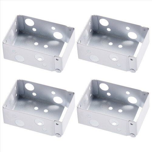 4 Pieces Blind Brackets 2 Inch Low Profile Box Mounting Bracket for Headrail (White) 2