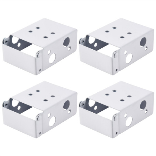 4 Pieces Blind Brackets 2 Inch Low Profile Box Mounting Bracket for Headrail (White) 1