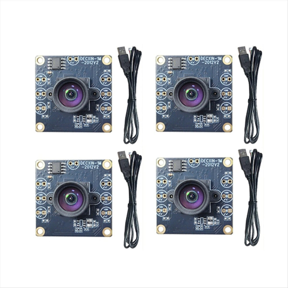 4Pcs Usb Camera Module 100 Degree 1Mp Ov9732 1280X720 Usb Free Driver Manual Focus With 1M Cable For Winxp/7/8 4852045486303
