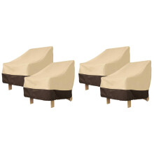 4 Pack Patio Adirondack Chair Cover 31X33X36 Inch Heavy Duty Outdoor 420D, Waterproof Outdoor, Beige