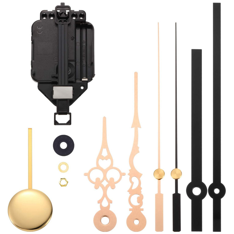 Quartz Pendulum Clock Movement Diy Kit With 2 Pairs Hands Pendulum,Diy Mechanism Movements Replace 4851767898364