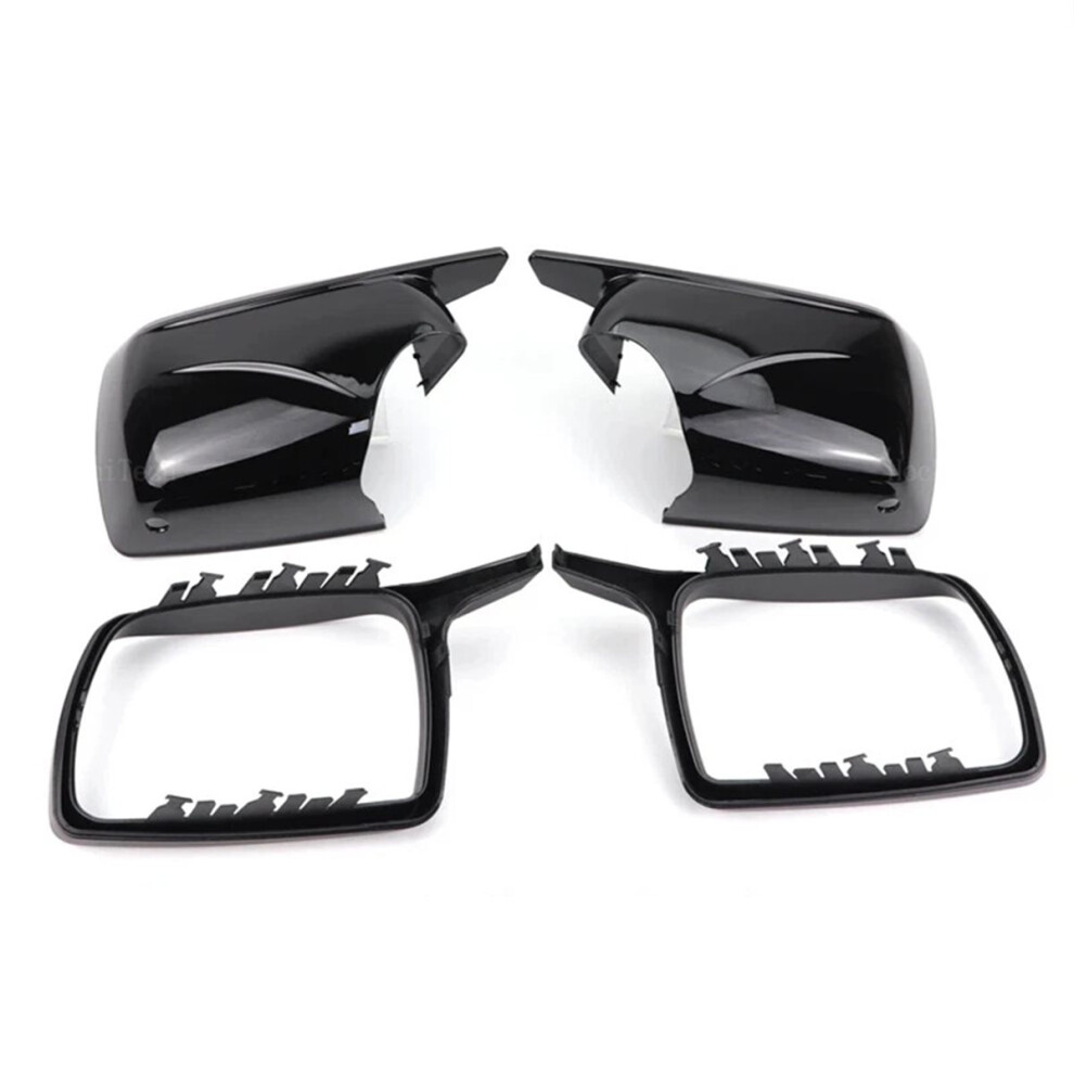 New M Look Mirror Covers For X5 E53 1999-2006 Glossy Rearview Side Mirror Cover Caps Black 4851767853929
