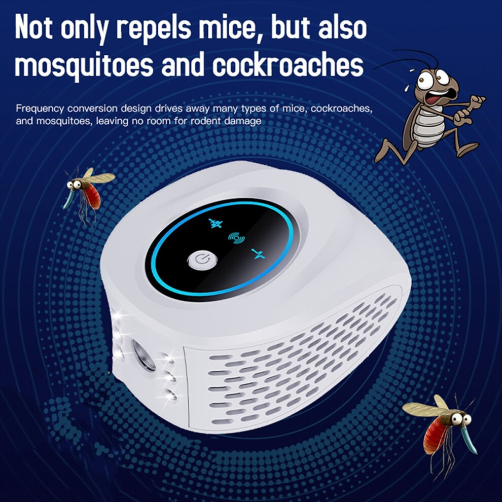 High Power Repeller 360 Ultrasonic Insect with 6 Strobe Lights Pir Effectively Repels Rodents UK Plug A-image-OPC-PN7KMKD-NEW
