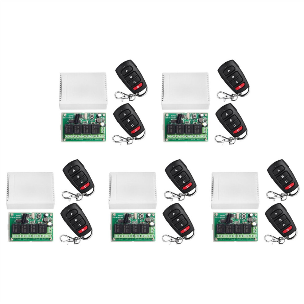 5X Dc12v 24V 4Ch Remote Control Switch 433M Receiving Control Four-Way Relay Module 4853796339832