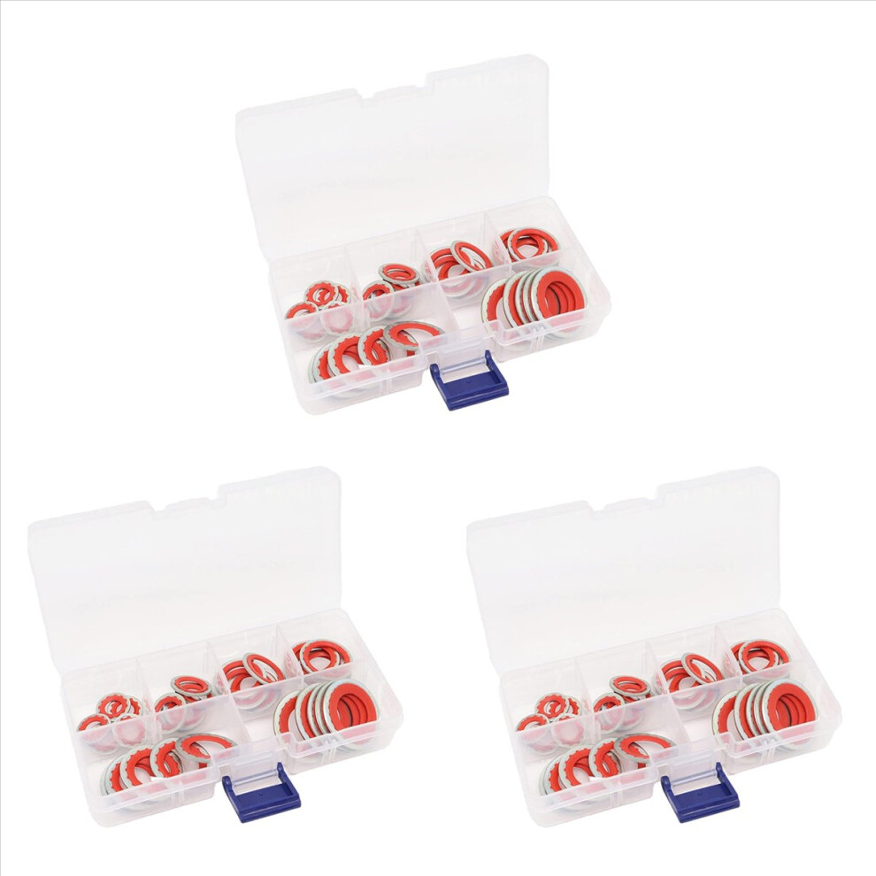 180Pcs A/C Gasket Assortment,Ac Compressor Seals Automotive Air Conditioning Compressor Port Seal Washer Kit 4853796342979