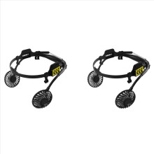 2X Safety Helmet External Fan 3 Speeds for Summer Cooling with Night Light Suitable for Most Helmets