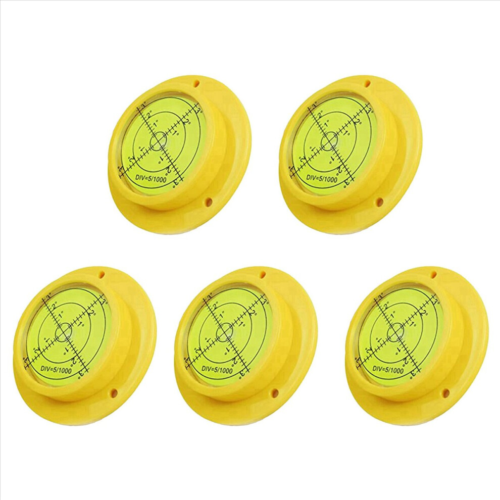 5X Round Bubble Level, 90X17mm High Circular Spirit Level With 3 Mounting Holes, Measuring Instrument Tool 4853796358536