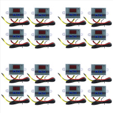 16Pcs 220V Ac Digital Led Temperature Controller Xh-W3001 for Incubator Cooling Heating Switch Thermostat Sensor