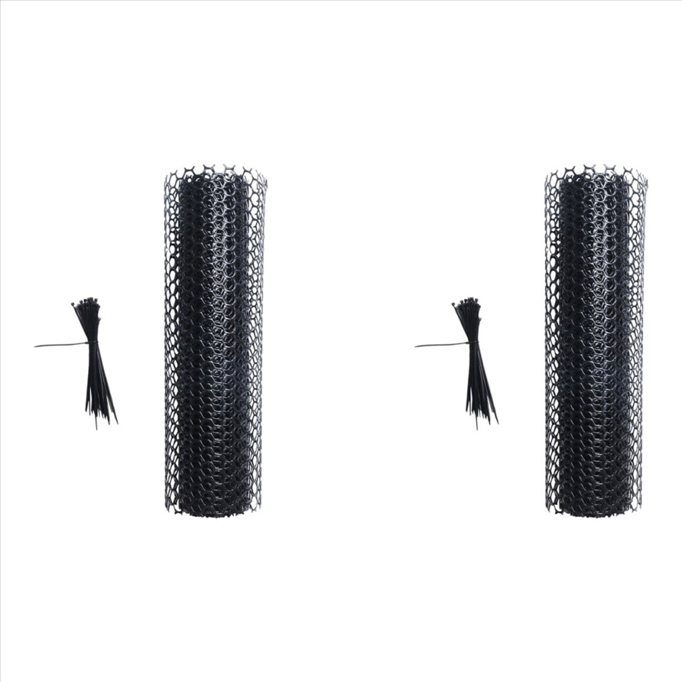 2X Reusable Plastic Chicken Wire Fence Mesh Hexagonal Mesh DIY Project (Black)-image-OPC-PN7KR9K-NEW