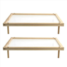 2X Pasta Drying Rack, Noodle Dryer Natural Wood Noodle Drying Rack with 4 Single Base Stick