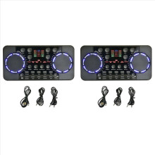 2X V300 Pro Sound Card Bluetooth-Compatible Audio Interface Mixer DJ Digital Effect Noise Reduction Console USB Record