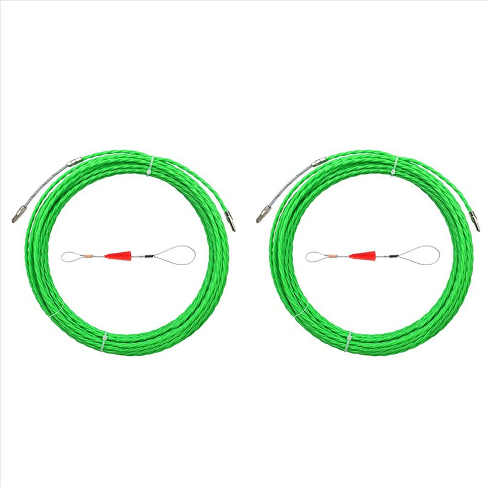 2Pcs 10M 33Ft Fish Tape Cable Puller Kit 4.5Mm Pet Electrical Cable Puller Through Wall Wire Guide Device Threader 4853796347523