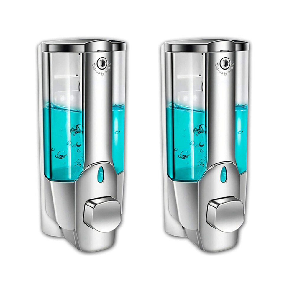 2X Soap Dispenser, Hand Dispenser Wall Mounted, Gel Manual 350Ml, Shower Gel, Shampoo Dispensers