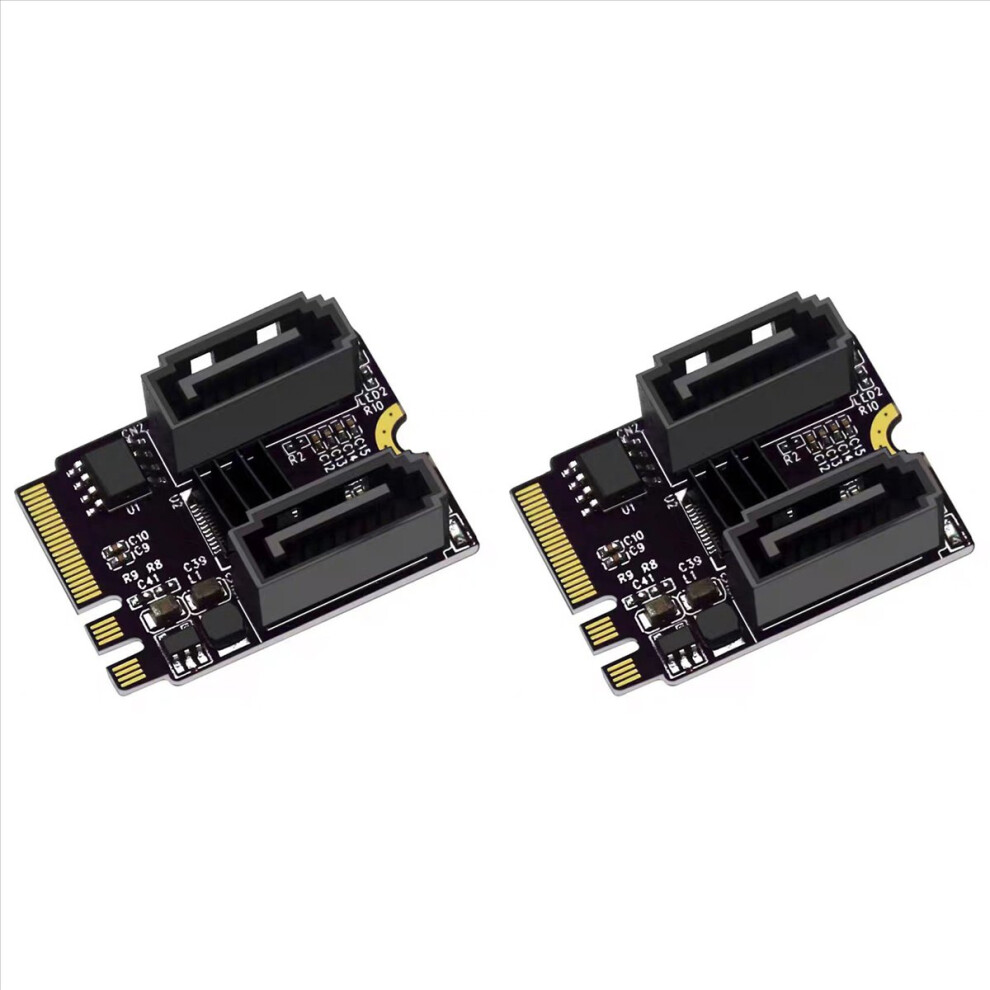 2X M2 To Sata3.0 Expansion Card Key A+E Wifi M.2 To Hdd Adapter Drive-Free Jmb582 Adapter Card 4853796362403